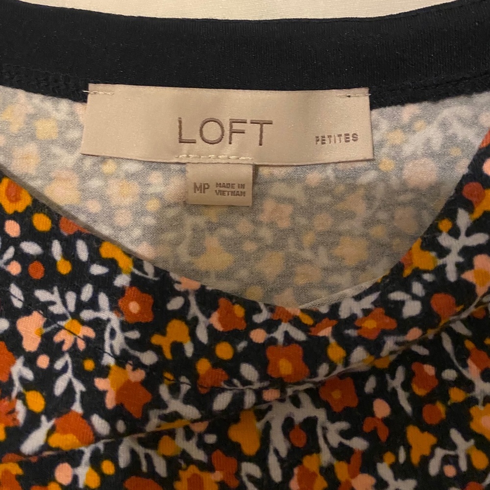 Loft petite floral swing dress